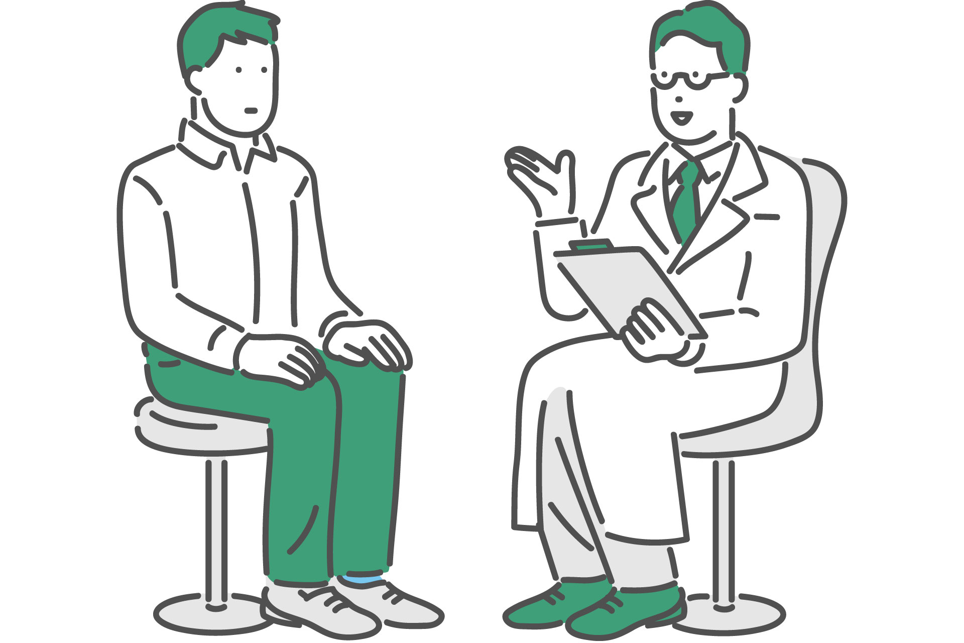 診療中のイラスト